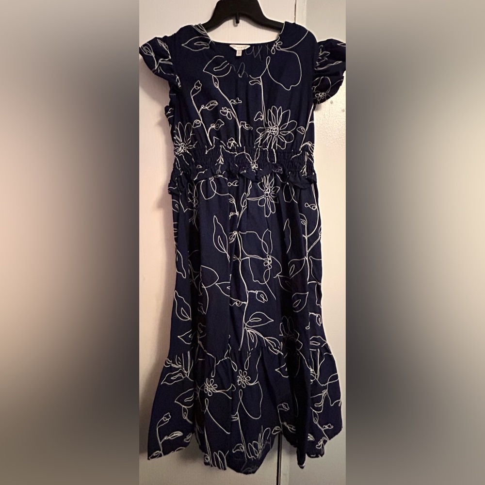 Navy Floral Dress